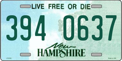 NH license plate 3940637