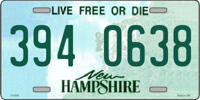 NH license plate 3940638