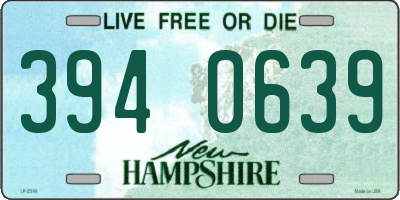 NH license plate 3940639