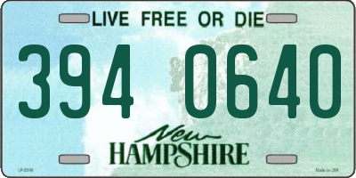 NH license plate 3940640