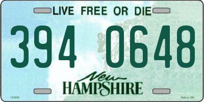 NH license plate 3940648
