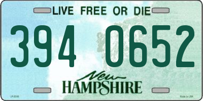 NH license plate 3940652