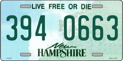 NH license plate 3940663