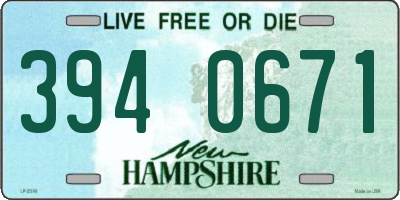 NH license plate 3940671