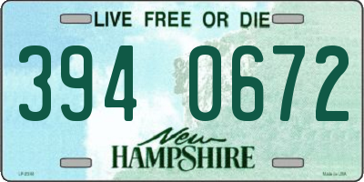 NH license plate 3940672