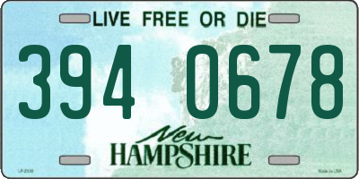 NH license plate 3940678
