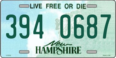 NH license plate 3940687