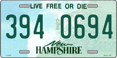 NH license plate 3940694