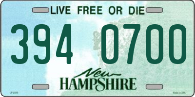 NH license plate 3940700