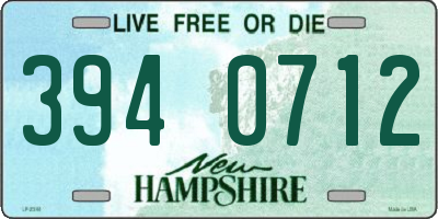 NH license plate 3940712