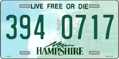 NH license plate 3940717