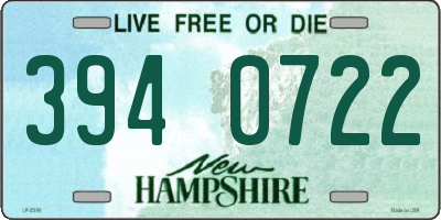 NH license plate 3940722