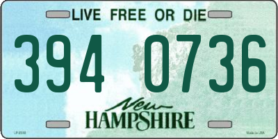 NH license plate 3940736