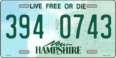 NH license plate 3940743