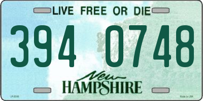 NH license plate 3940748