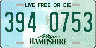 NH license plate 3940753