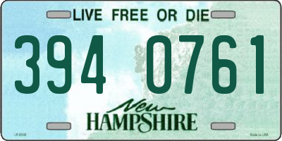 NH license plate 3940761