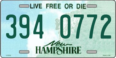 NH license plate 3940772