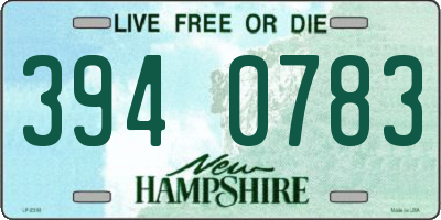 NH license plate 3940783