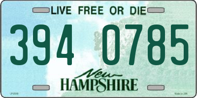 NH license plate 3940785
