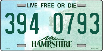 NH license plate 3940793