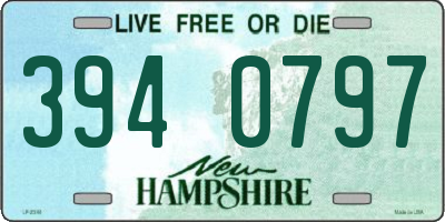 NH license plate 3940797