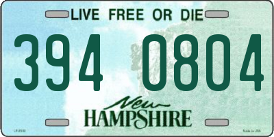 NH license plate 3940804