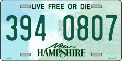 NH license plate 3940807