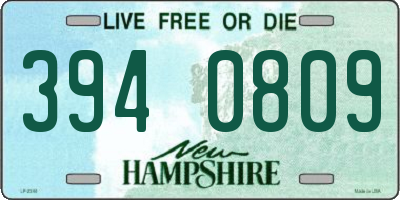 NH license plate 3940809