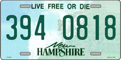 NH license plate 3940818