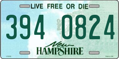 NH license plate 3940824