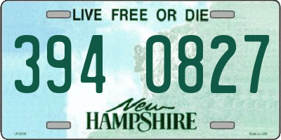NH license plate 3940827
