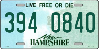 NH license plate 3940840