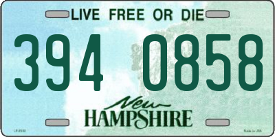 NH license plate 3940858