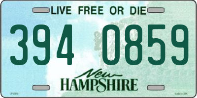 NH license plate 3940859