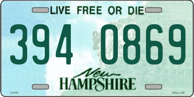 NH license plate 3940869