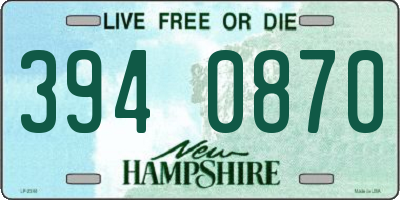 NH license plate 3940870