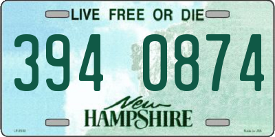 NH license plate 3940874