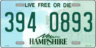 NH license plate 3940893