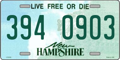 NH license plate 3940903