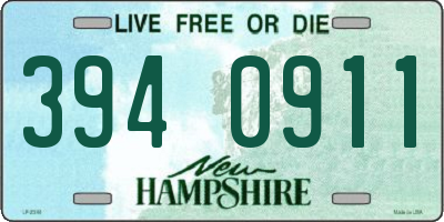 NH license plate 3940911