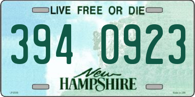 NH license plate 3940923