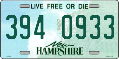 NH license plate 3940933