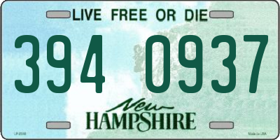 NH license plate 3940937