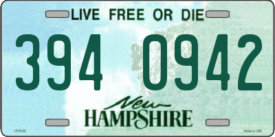 NH license plate 3940942