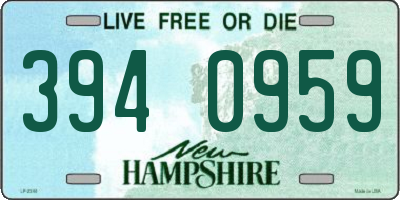 NH license plate 3940959