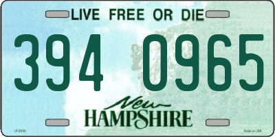 NH license plate 3940965