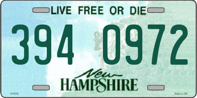 NH license plate 3940972