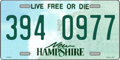 NH license plate 3940977