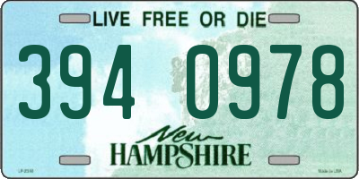 NH license plate 3940978